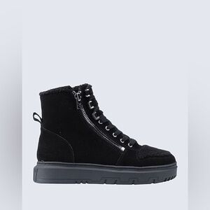 DKNY MIRI- HIGH TOP LACE-UP ZIPPER SNEAKERS